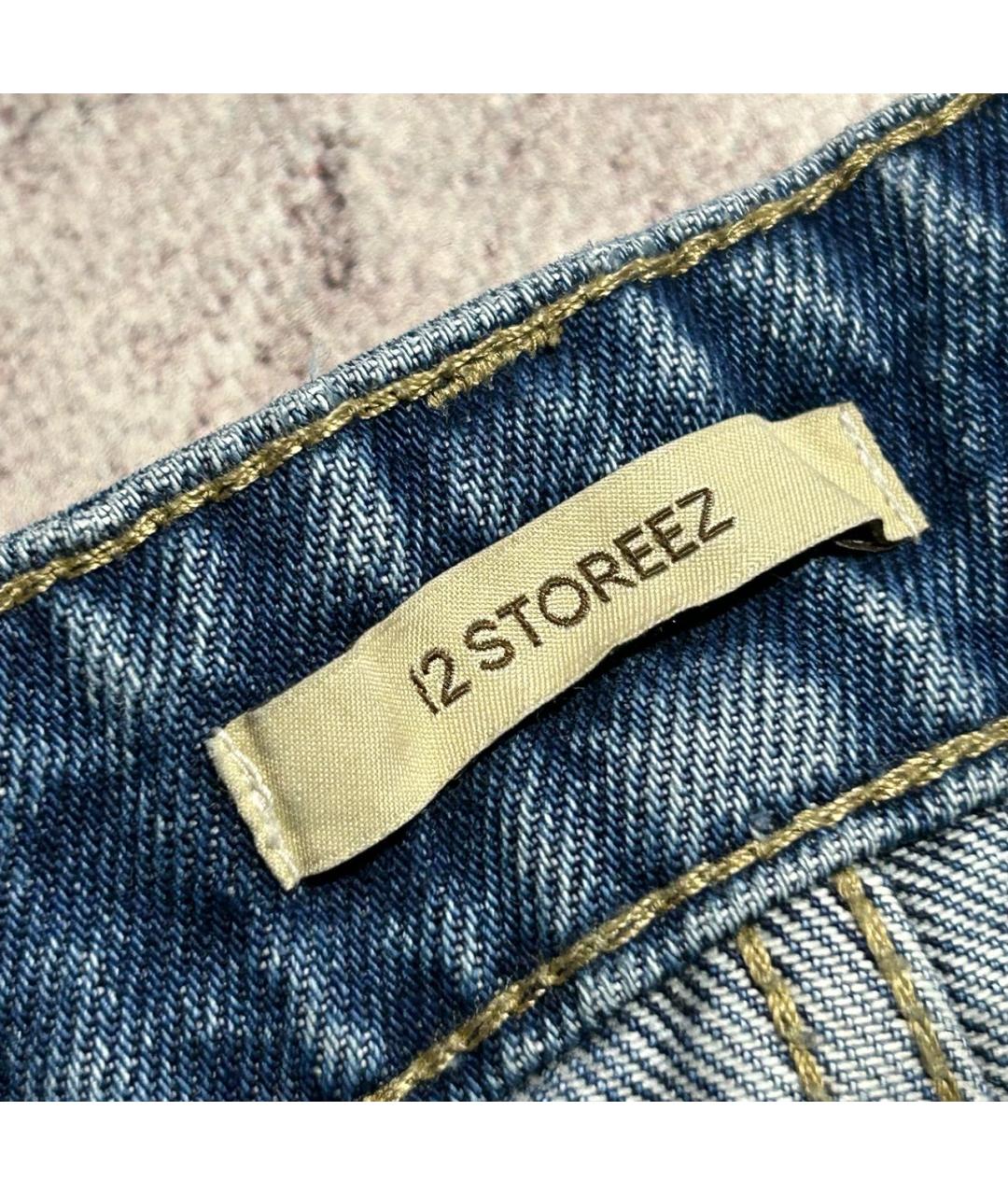 12 STOREEZ Голубые хлопковые прямые джинсы, фото 5