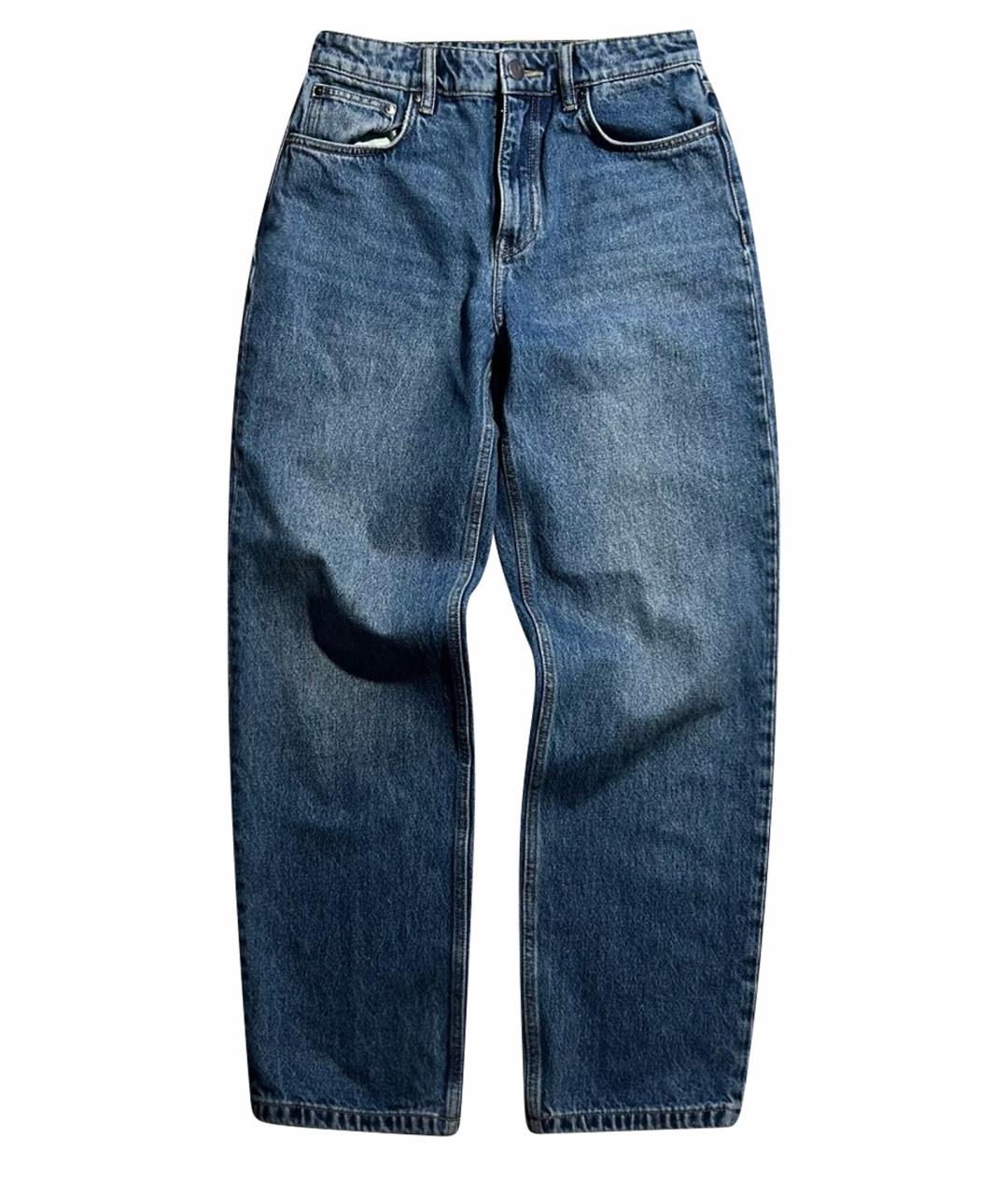 12 STOREEZ Голубые хлопковые прямые джинсы, фото 1