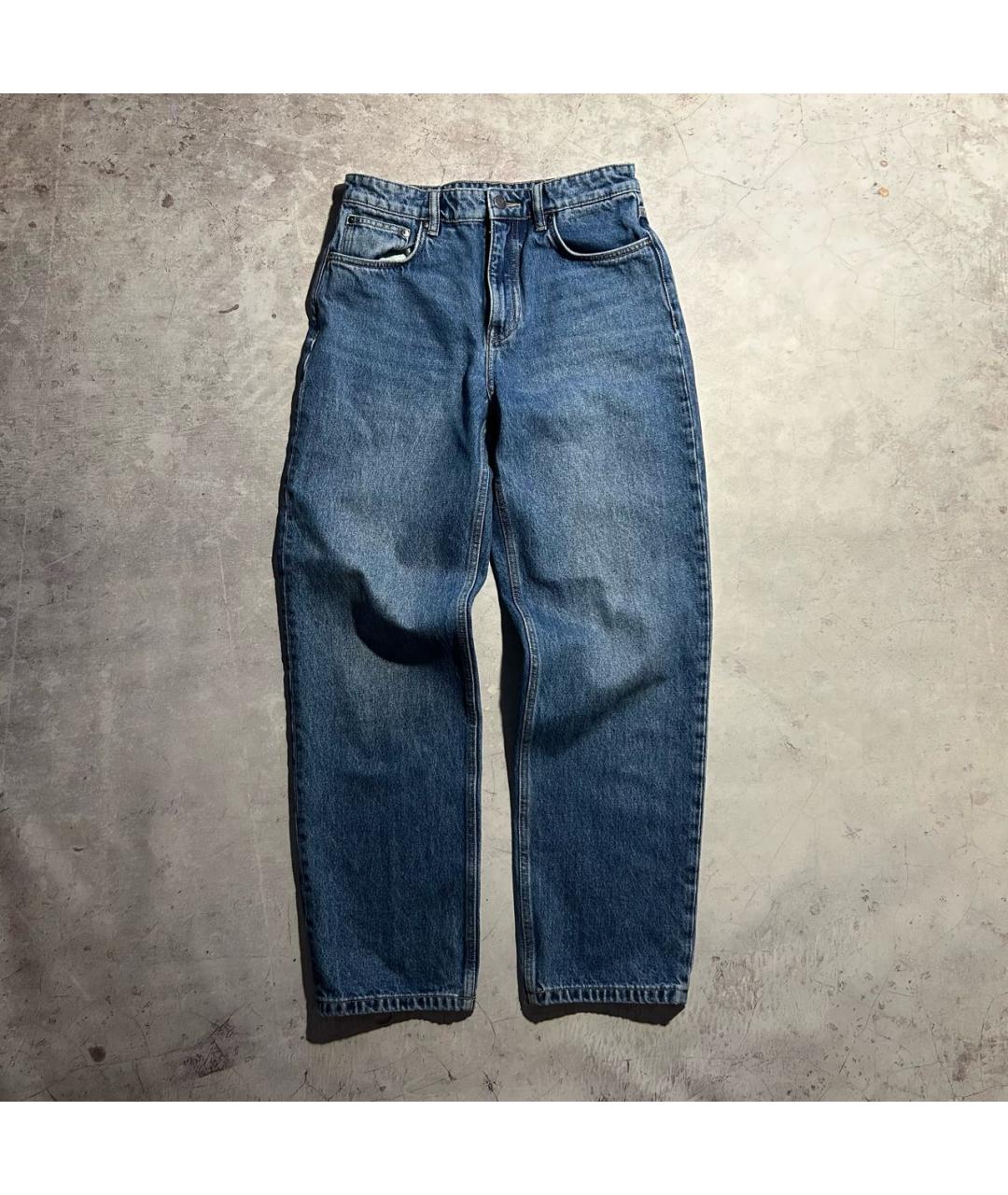 12 STOREEZ Голубые хлопковые прямые джинсы, фото 2