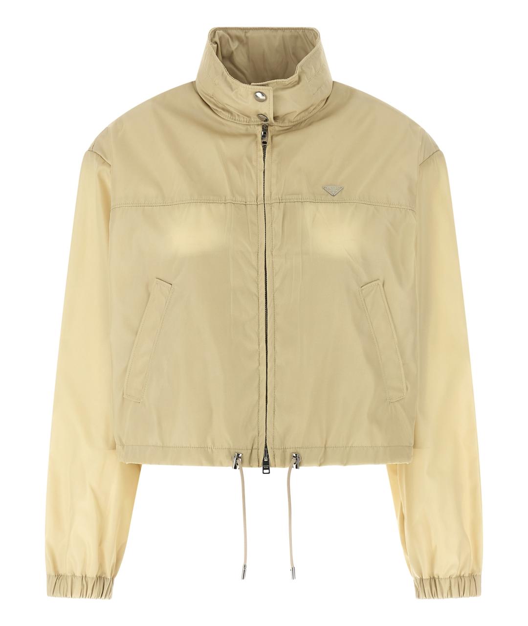 PRADA Бежевая полиамидовая куртка, фото 1