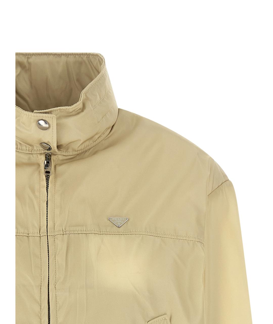 PRADA Бежевая полиамидовая куртка, фото 3