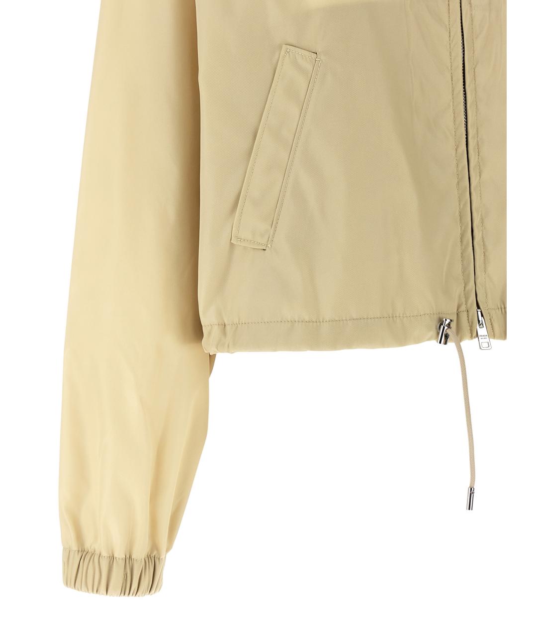 PRADA Бежевая полиамидовая куртка, фото 4