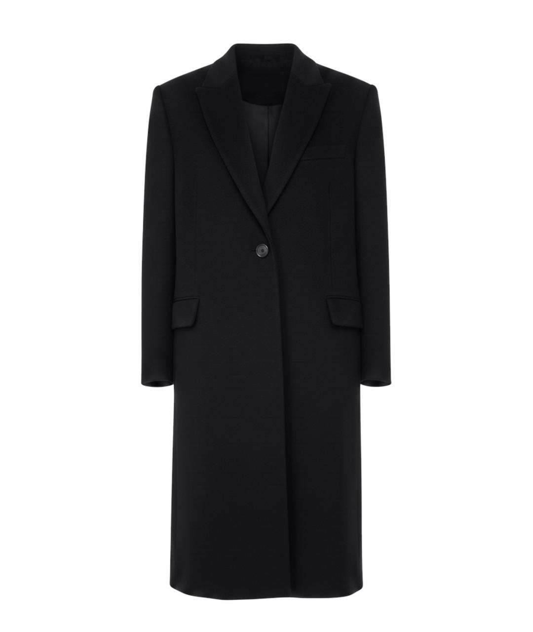 IRO Черное шерстяное пальто, фото 1