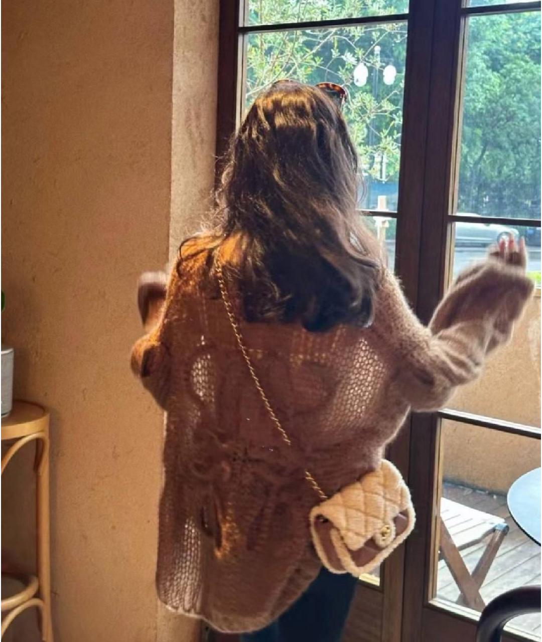 LOEWE Бежевый шерстяной кардиган, фото 5