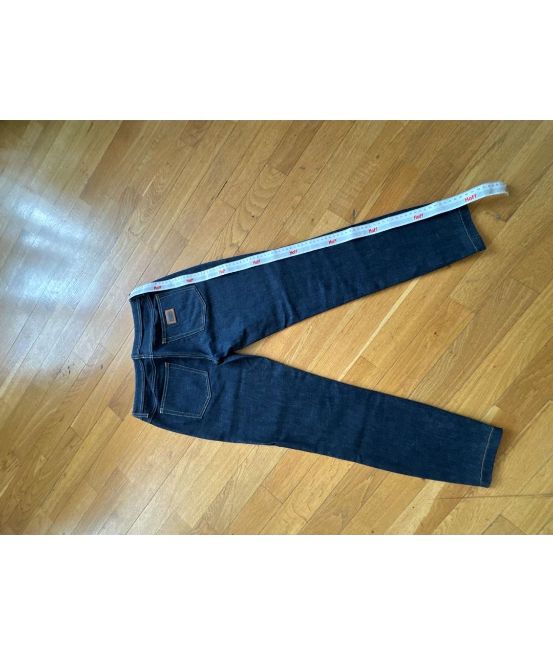 DOLCE&GABBANA Синие хлопко-эластановые джинсы слим, фото 2