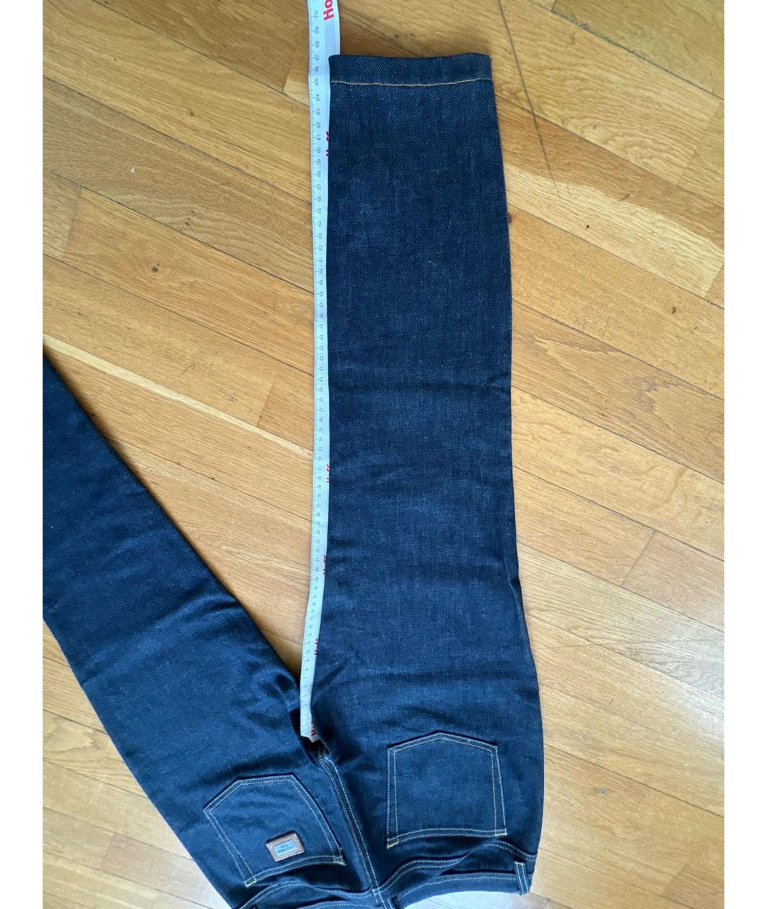DOLCE&GABBANA Синие хлопко-эластановые джинсы слим, фото 3