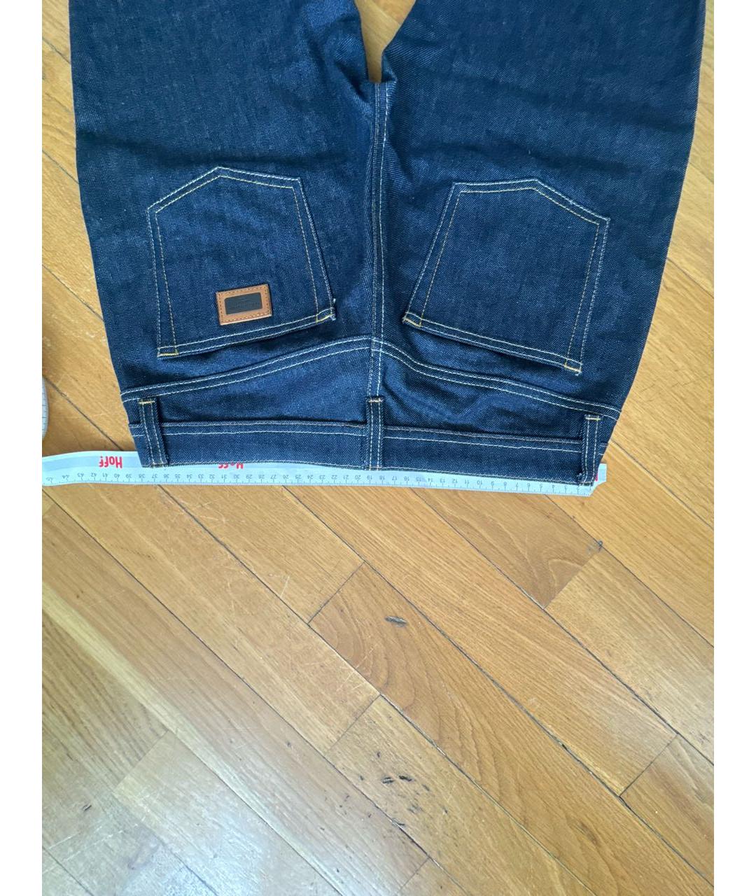 DOLCE&GABBANA Синие хлопко-эластановые джинсы слим, фото 4