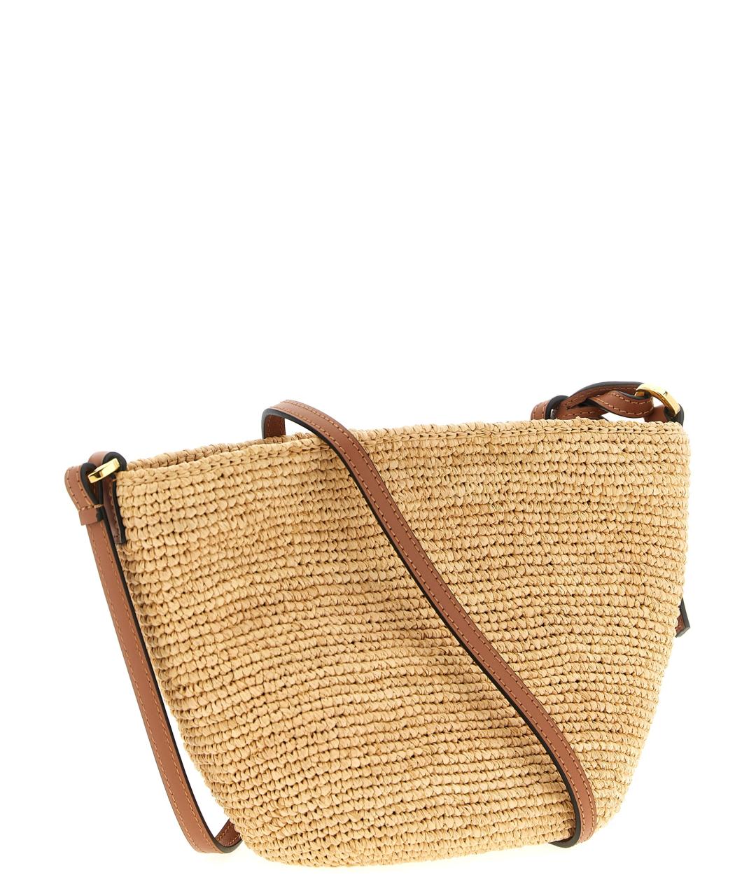 LOEWE Бежевая пелетеная сумка через плечо, фото 2