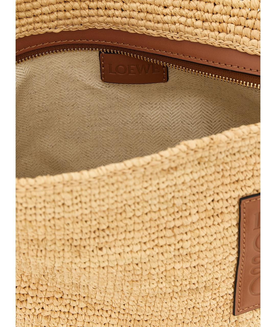 LOEWE Бежевая пелетеная сумка через плечо, фото 4