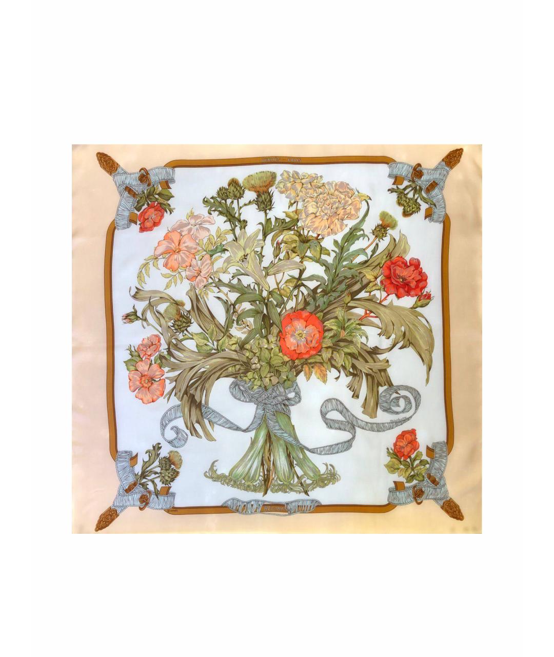 HERMES Мульти шелковый платок, фото 1