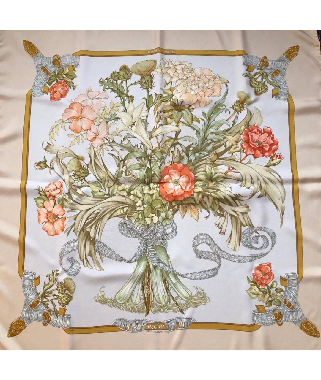 HERMES Мульти шелковый платок, фото 5