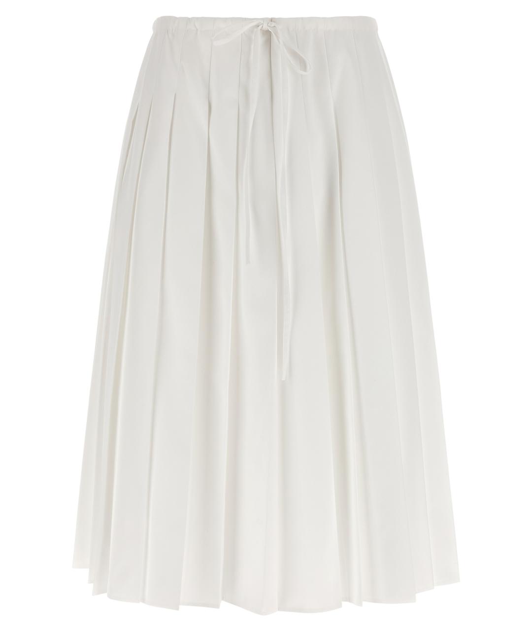 PRADA Белая хлопковая юбка миди, фото 1