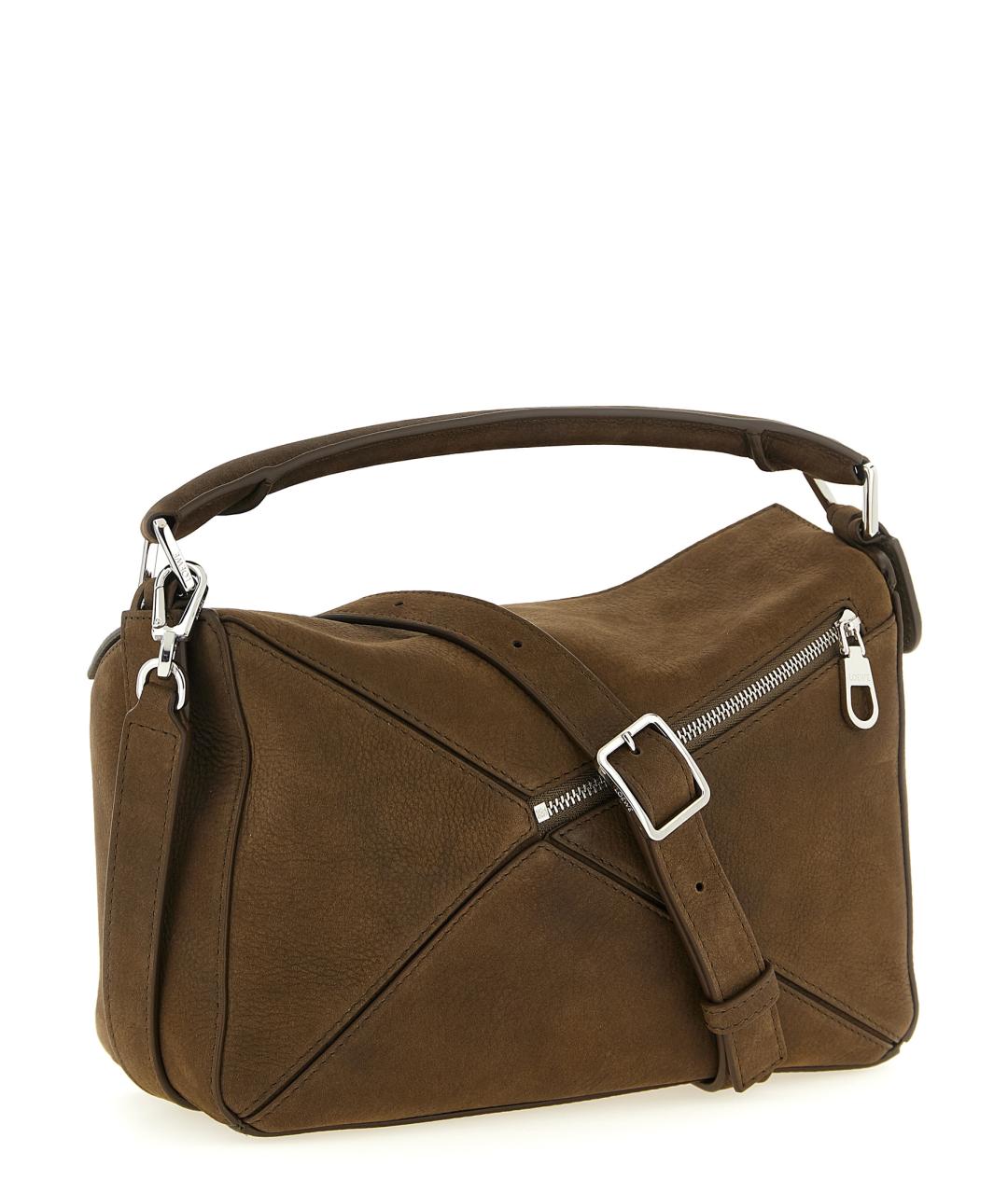 LOEWE Коричневая замшевая сумка через плечо, фото 2