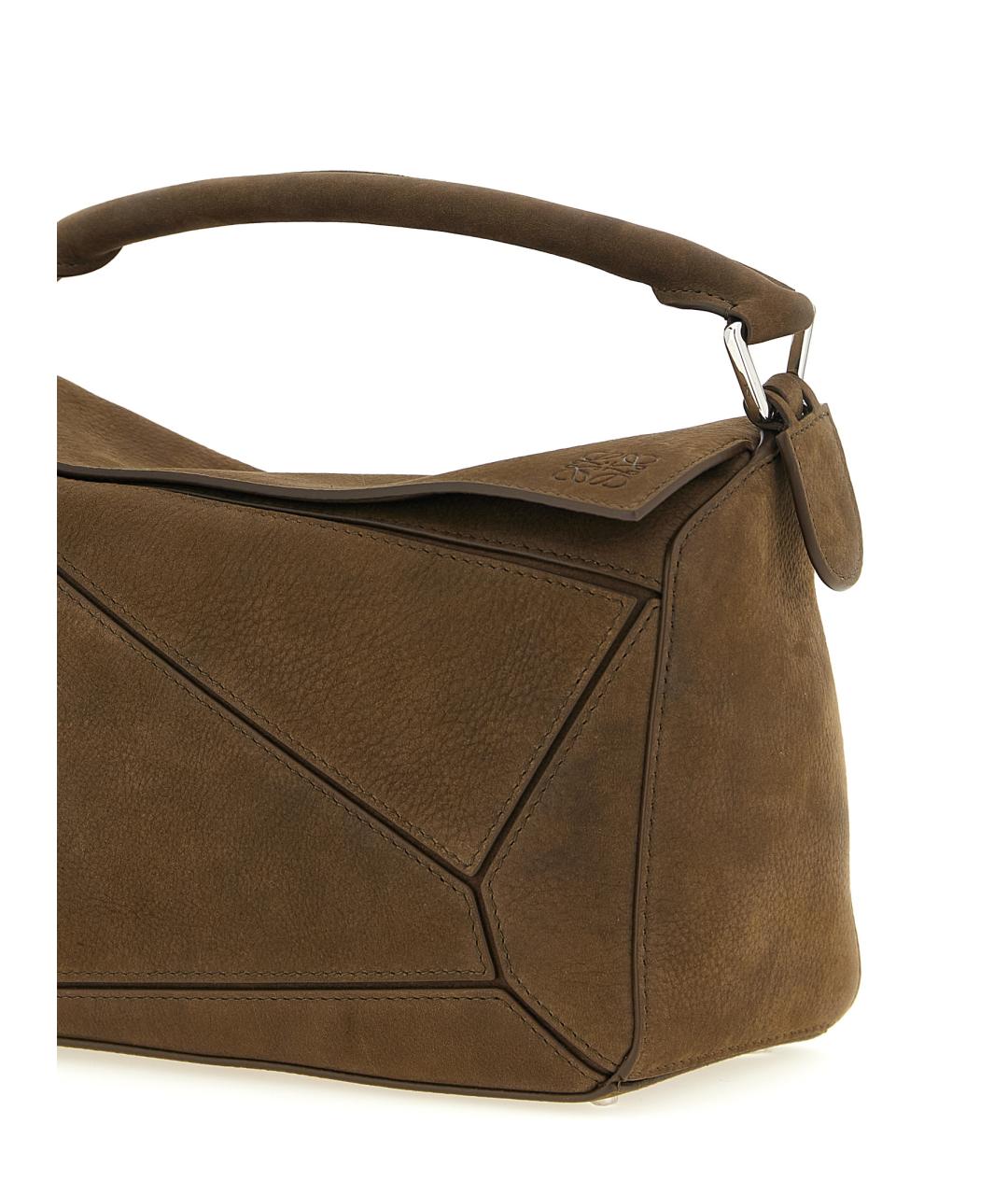 LOEWE Коричневая замшевая сумка через плечо, фото 3