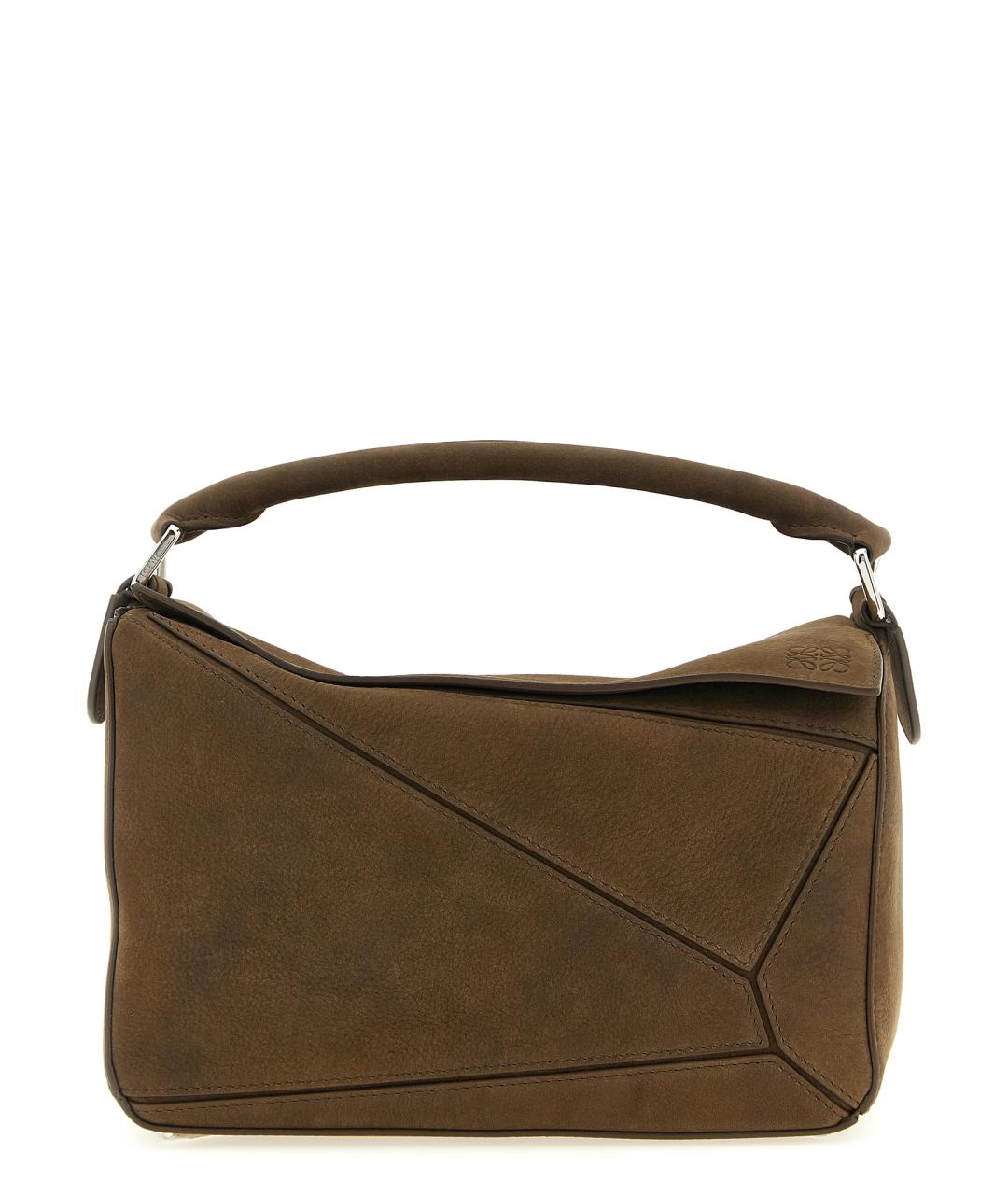 LOEWE Коричневая замшевая сумка через плечо, фото 1