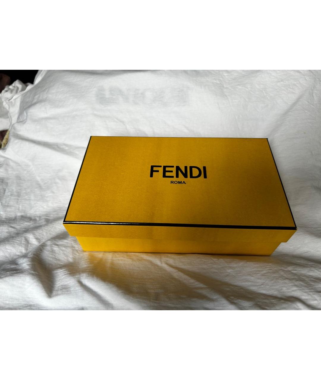 FENDI Золотые металлические солнцезащитные очки, фото 4