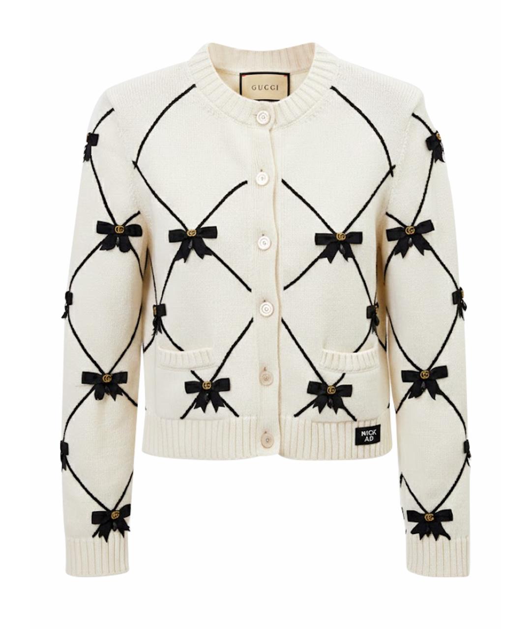 GUCCI Бежевый шерстяной кардиган, фото 1