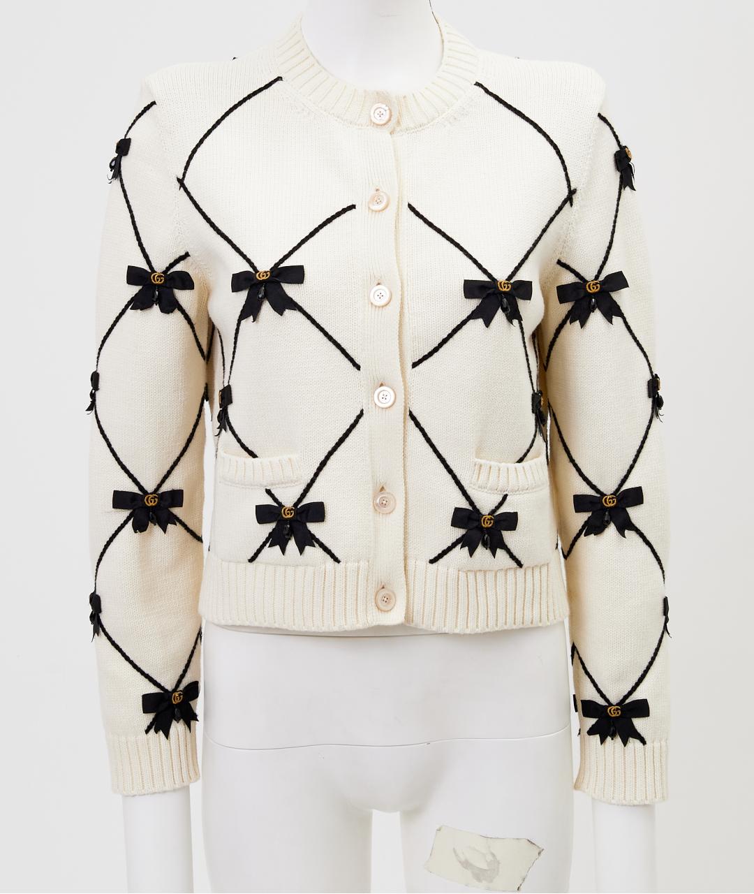 GUCCI Бежевый шерстяной кардиган, фото 6