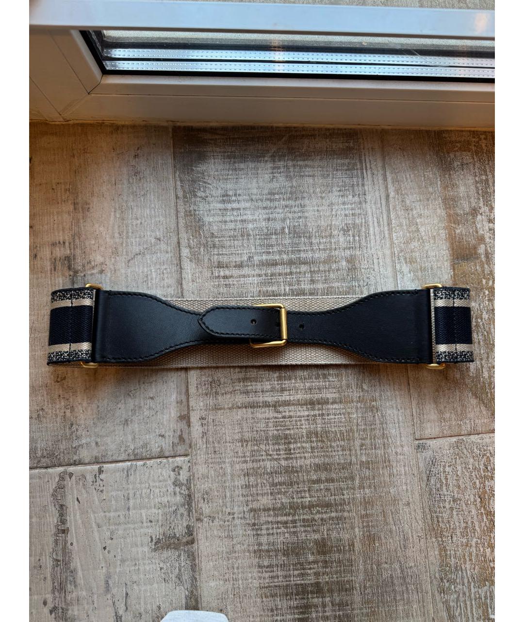 CHRISTIAN DIOR Синий кожаный ремень, фото 2