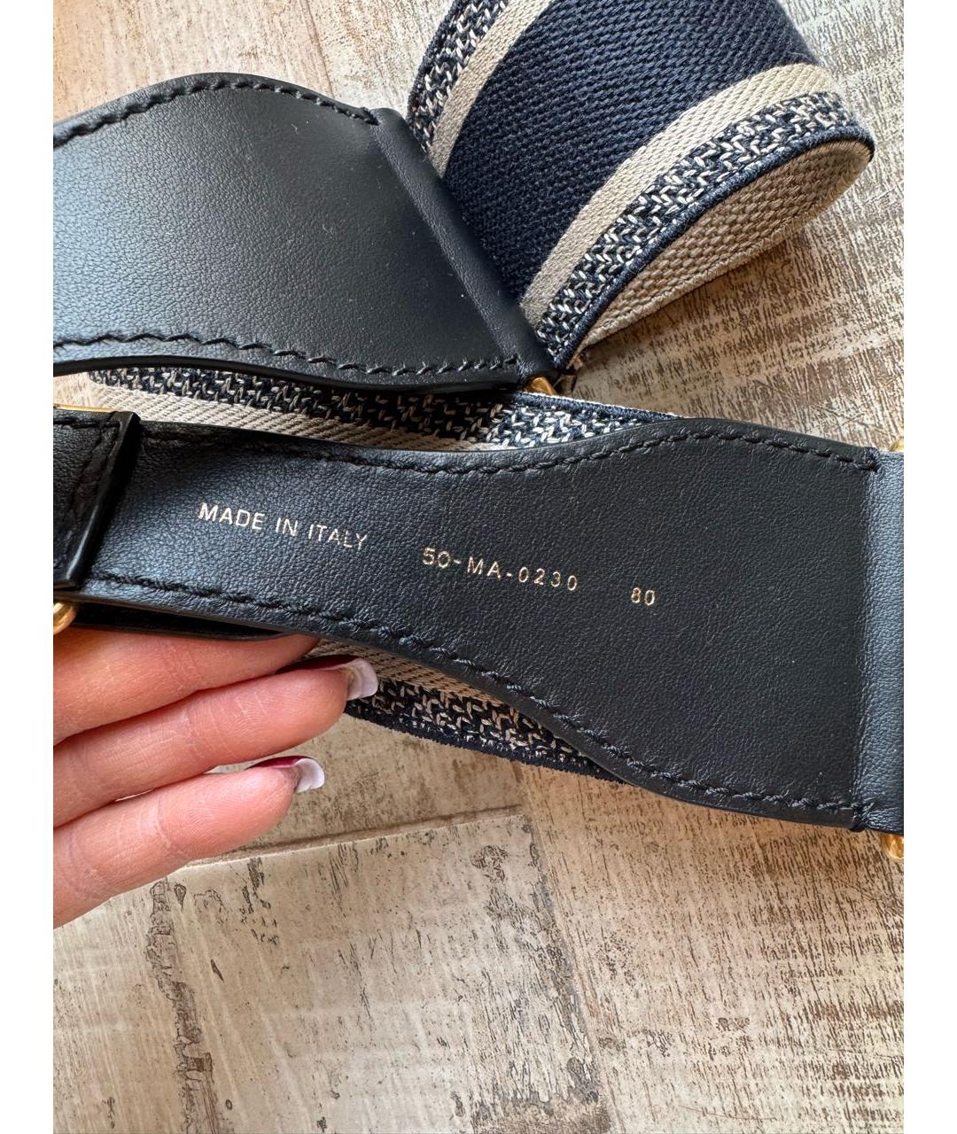 CHRISTIAN DIOR Синий кожаный ремень, фото 4