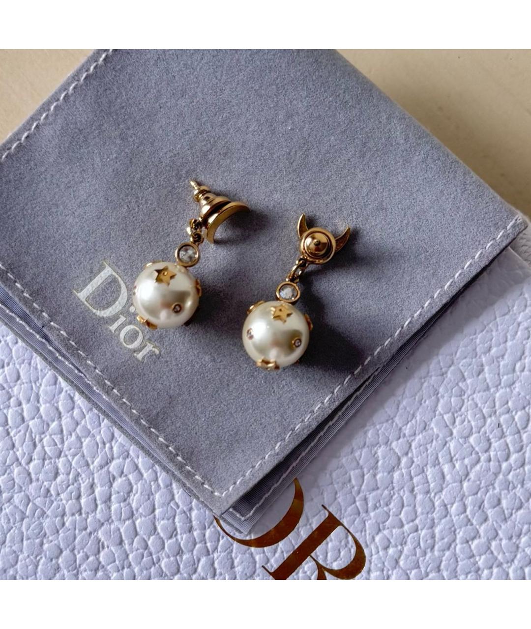 CHRISTIAN DIOR Белые серьги, фото 7