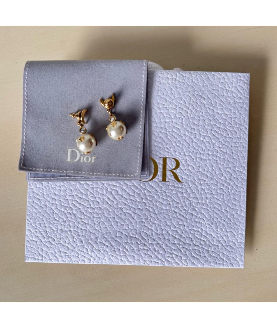 CHRISTIAN DIOR Белые серьги, фото 5