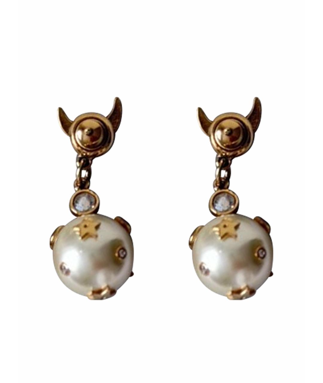 CHRISTIAN DIOR Белые серьги, фото 1