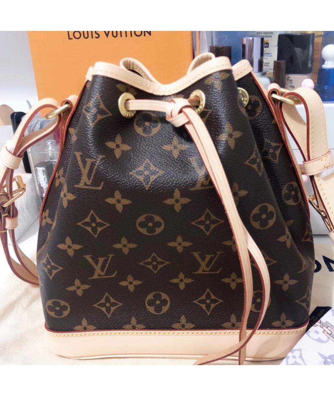 LOUIS VUITTON Коричневая кожаная сумка через плечо, фото 2