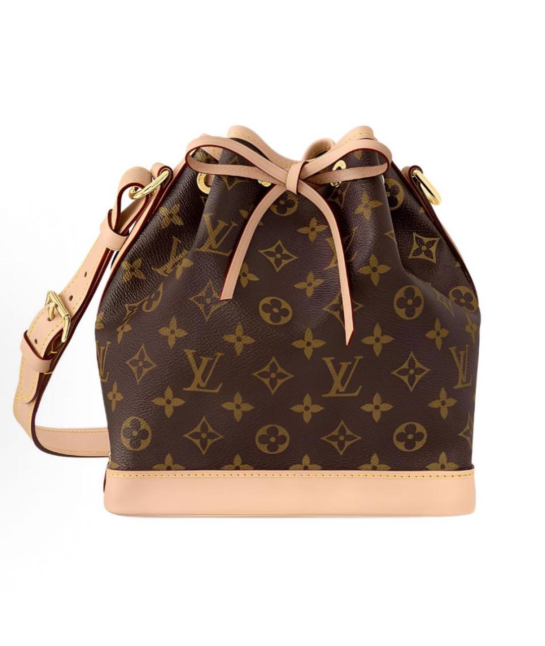 LOUIS VUITTON Коричневая кожаная сумка через плечо, фото 4