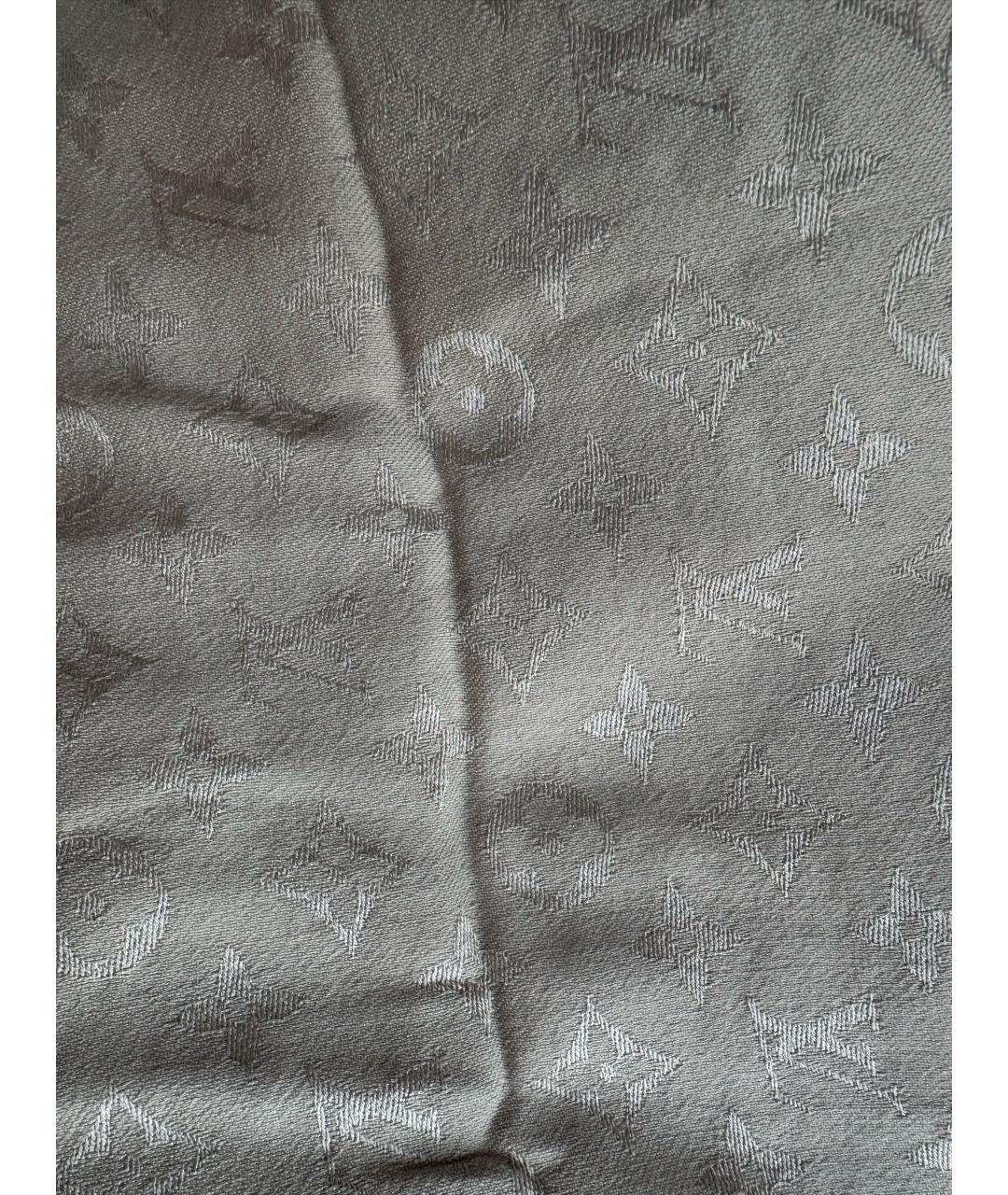 LOUIS VUITTON Бежевый шерстяной платок, фото 6