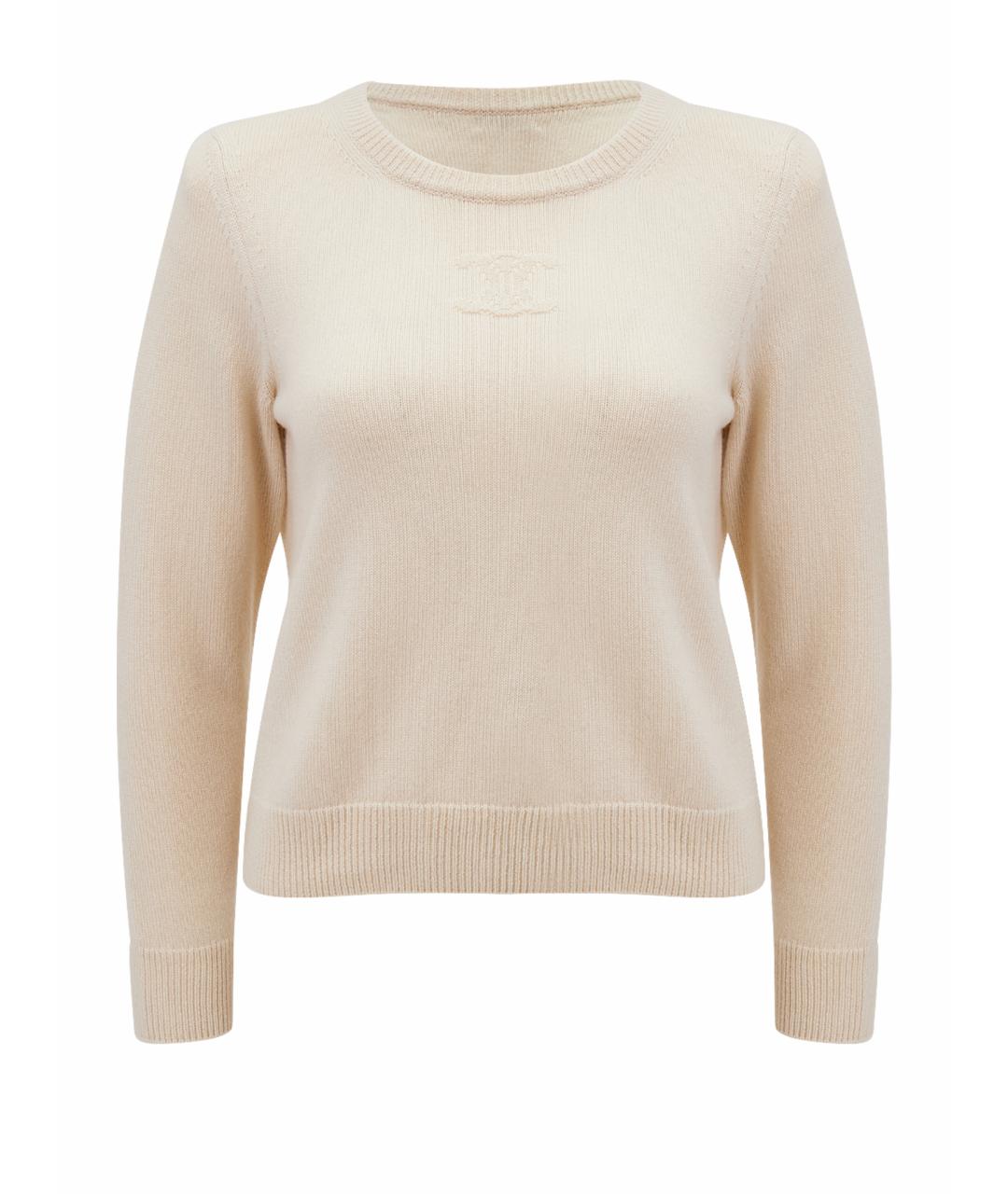 CELINE Бежевый кашемировый джемпер / свитер, фото 1
