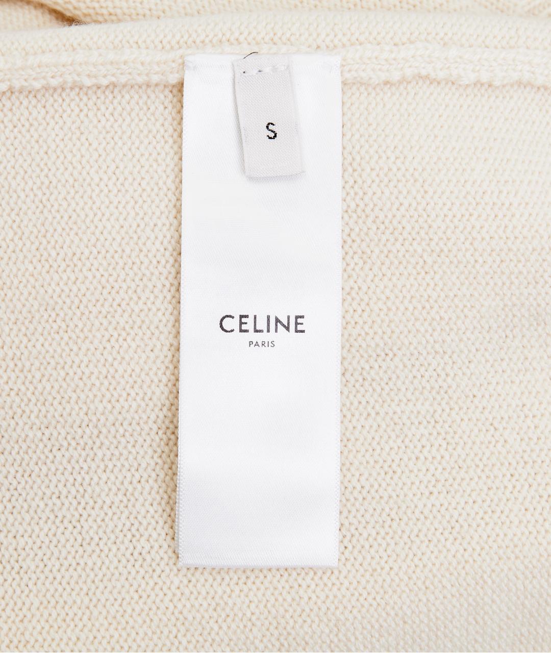 CELINE Бежевый кашемировый джемпер / свитер, фото 6