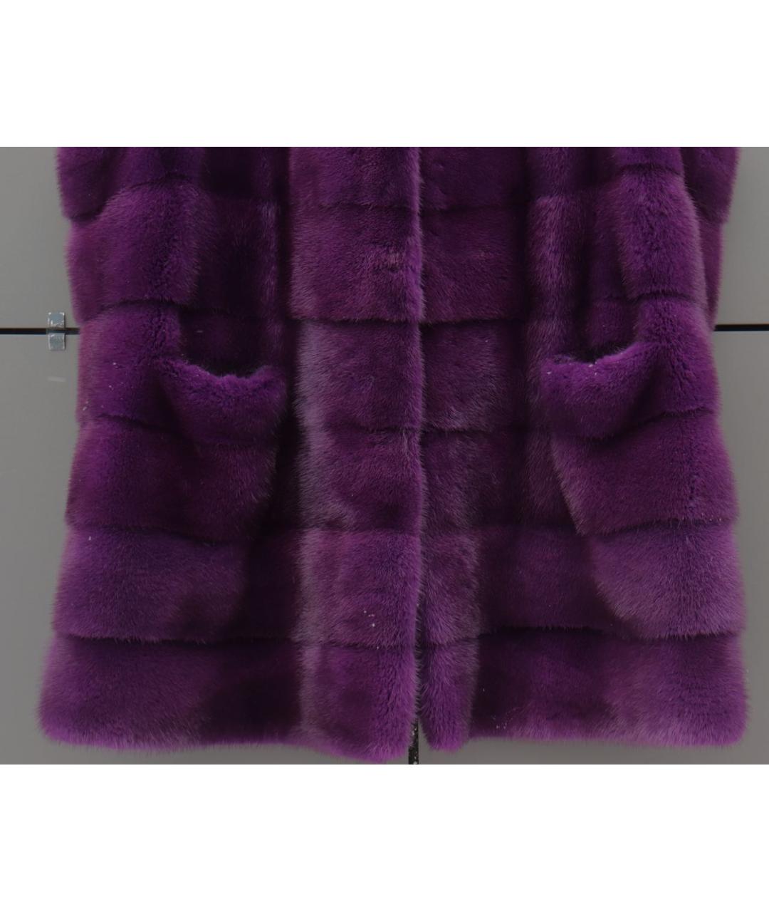ESCADA Фиолетовый меховой жилет, фото 6