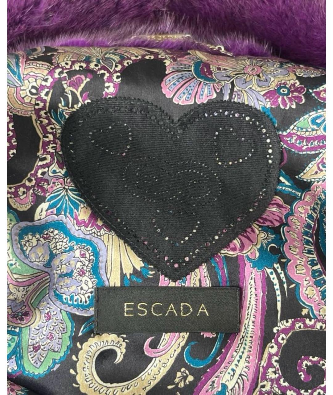 ESCADA Фиолетовый меховой жилет, фото 4