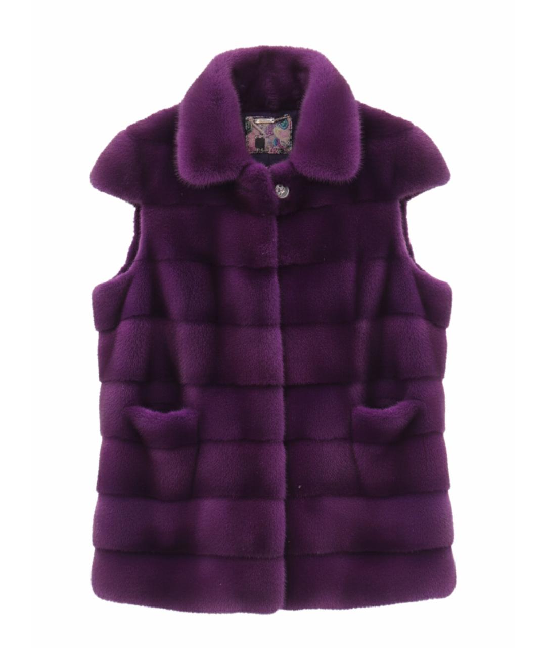 ESCADA Фиолетовый меховой жилет, фото 1