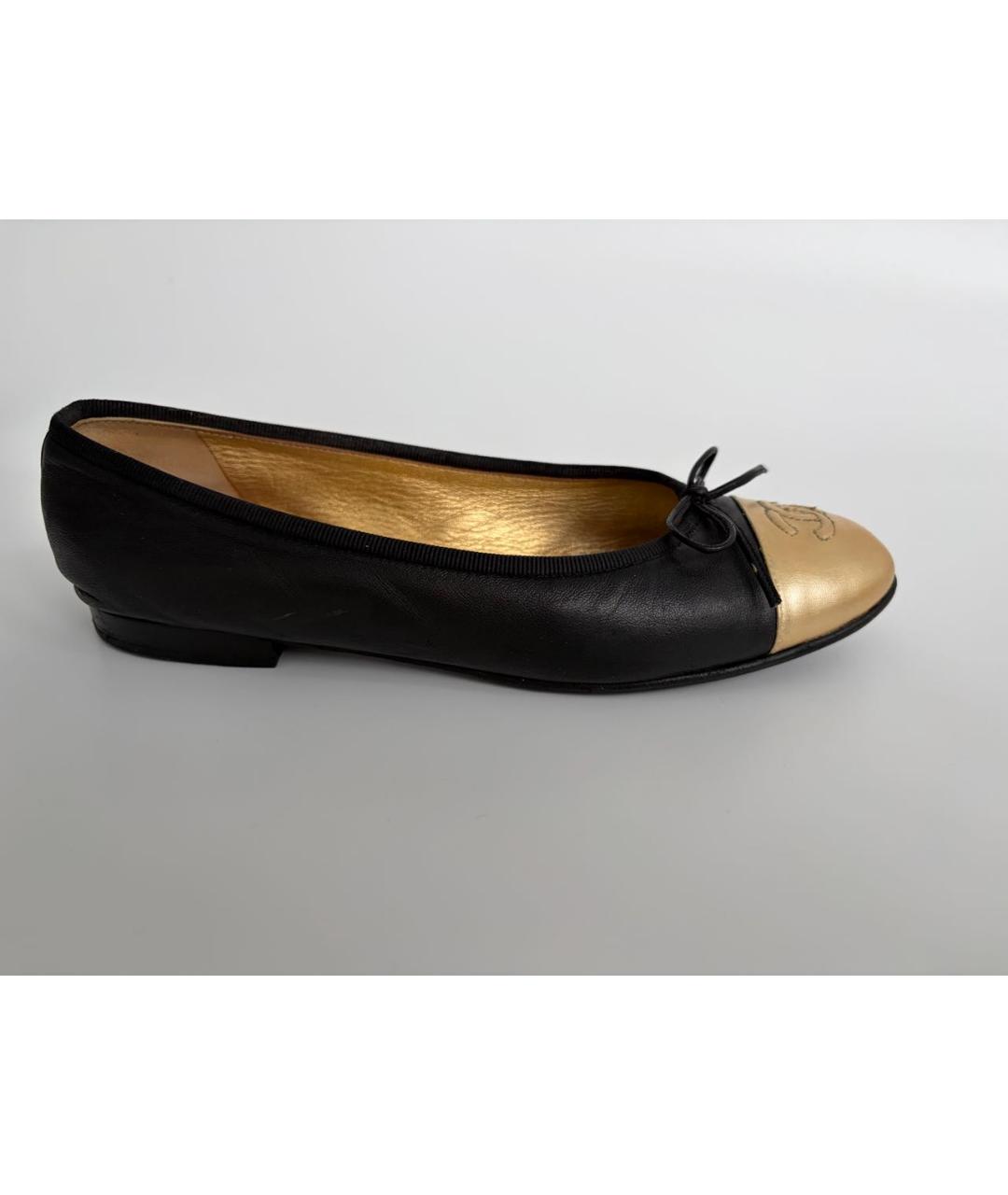 CHANEL Черные кожаные балетки, фото 9