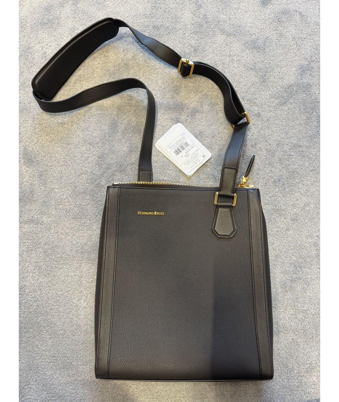 STEFANO RICCI Коричневая кожаная сумка на плечо, фото 9