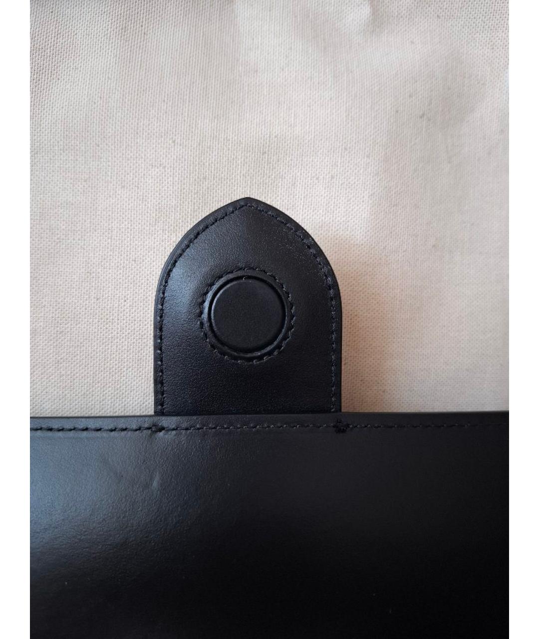 JACQUEMUS Черная кожаная сумка с короткими ручками, фото 4