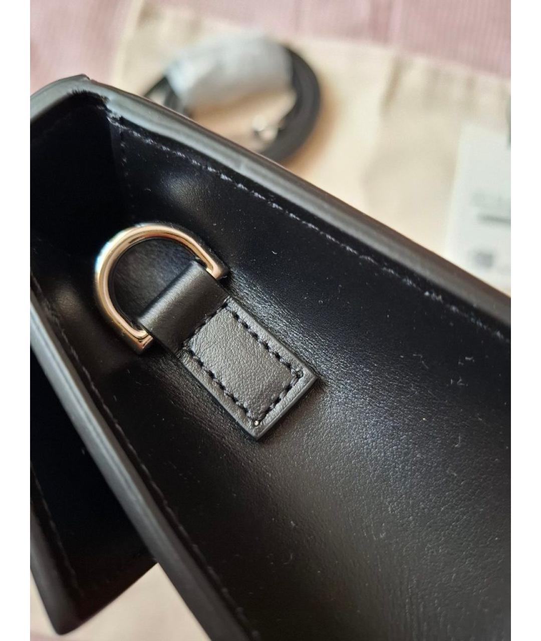 JACQUEMUS Черная кожаная сумка с короткими ручками, фото 8