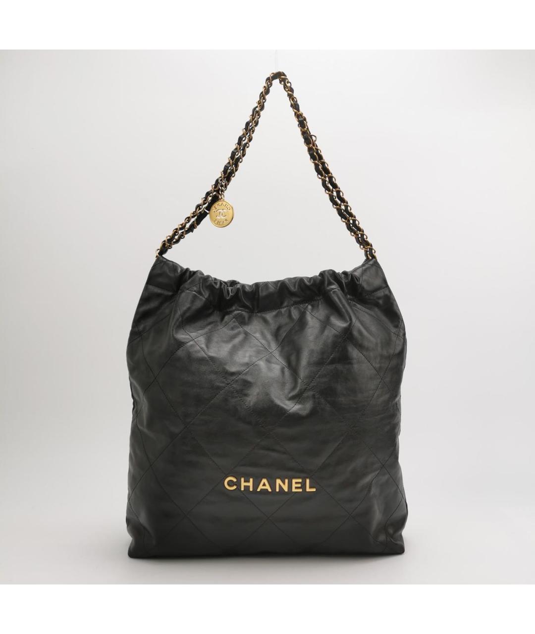 CHANEL Черная кожаная сумка тоут, фото 2