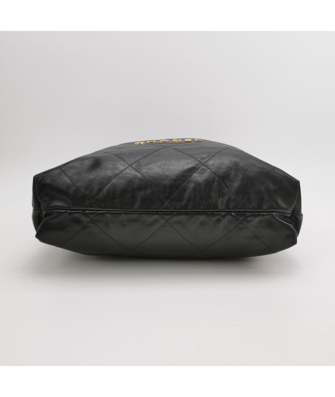 CHANEL Черная кожаная сумка тоут, фото 6