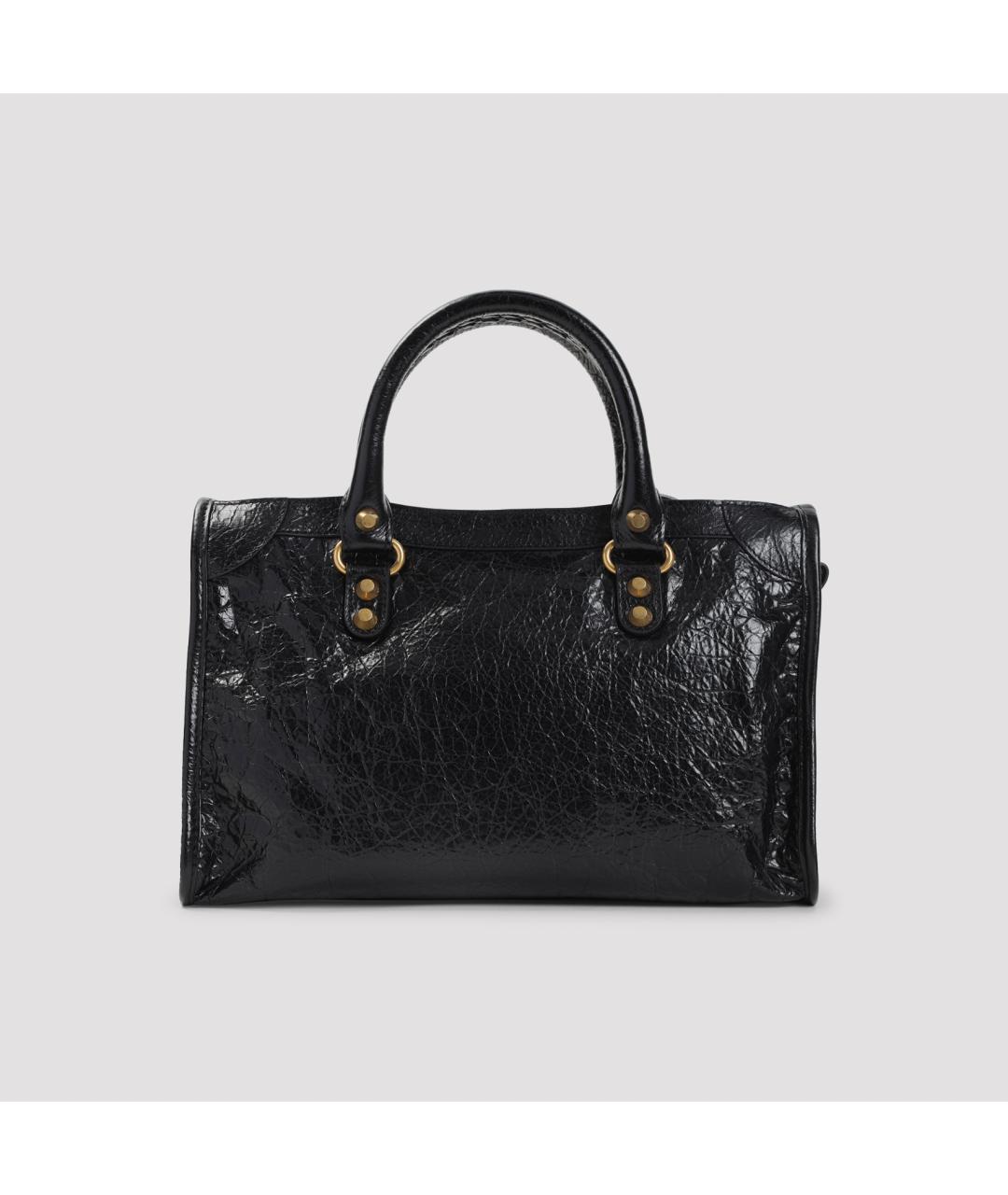 BALENCIAGA Черная кожаная сумка через плечо, фото 4