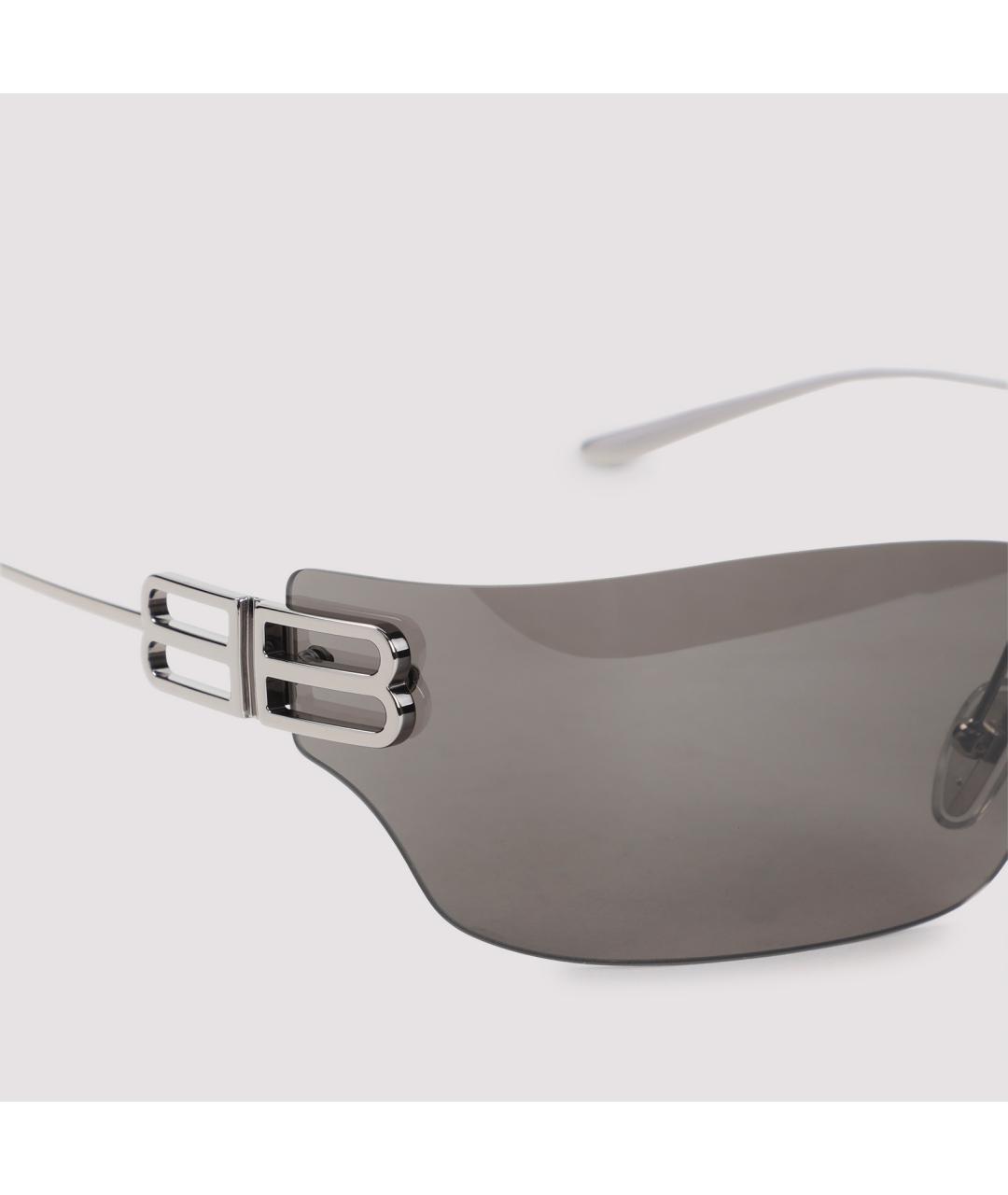 BALENCIAGA Черные металлические солнцезащитные очки, фото 4