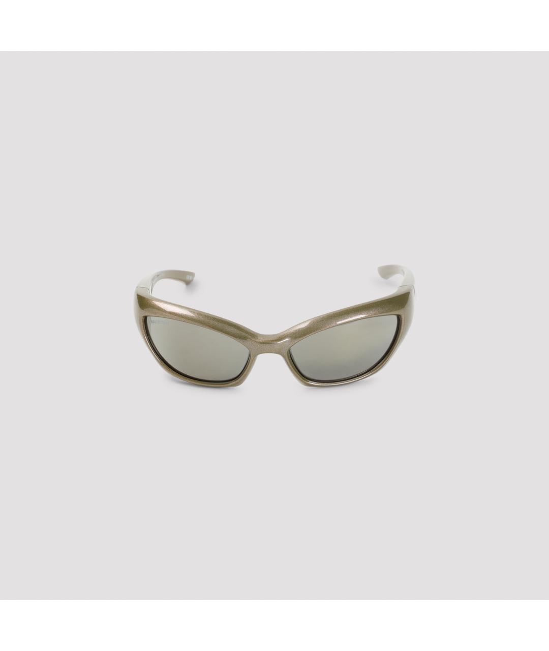 BALENCIAGA Зеленые пластиковые солнцезащитные очки, фото 3