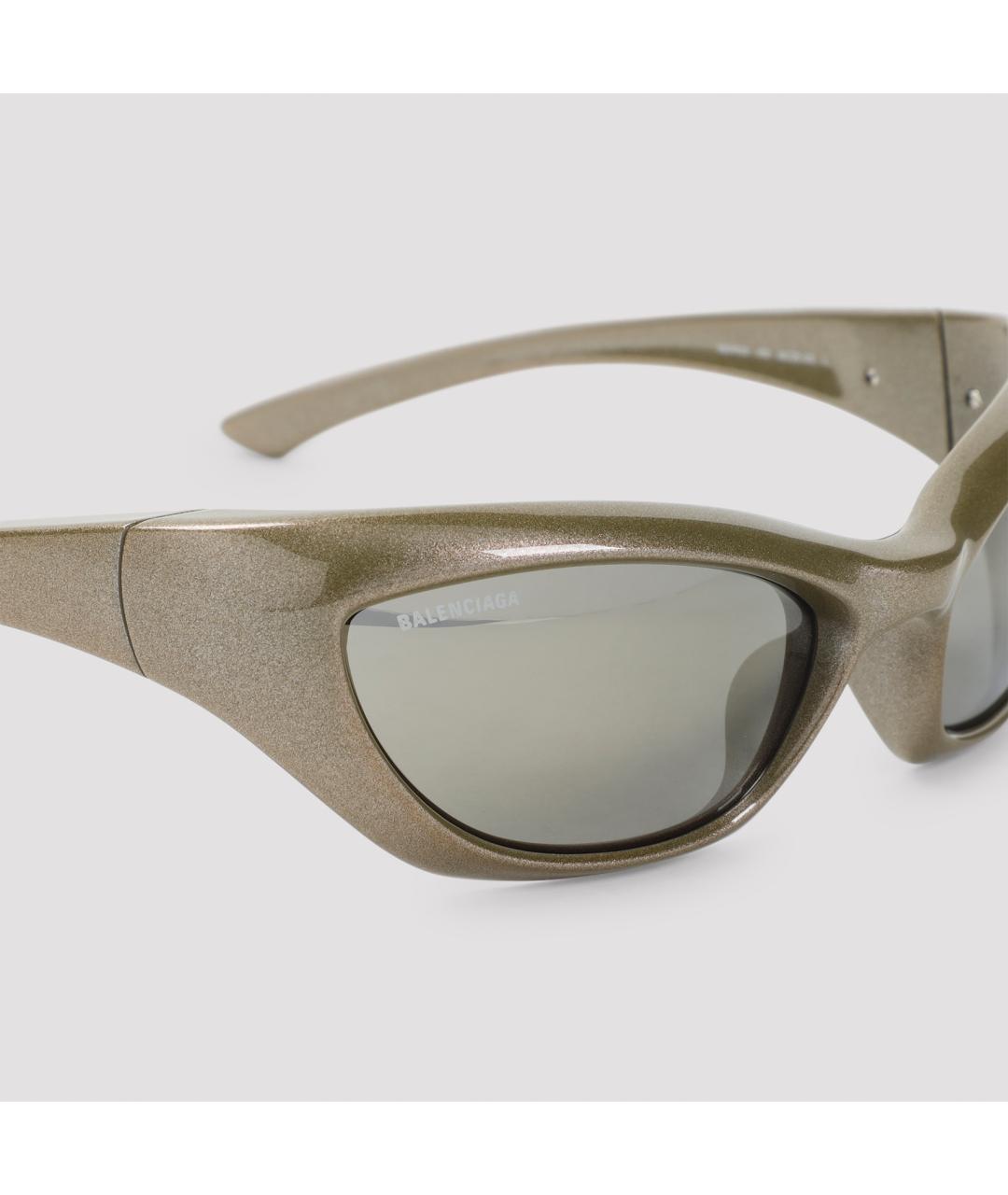 BALENCIAGA Зеленые пластиковые солнцезащитные очки, фото 4
