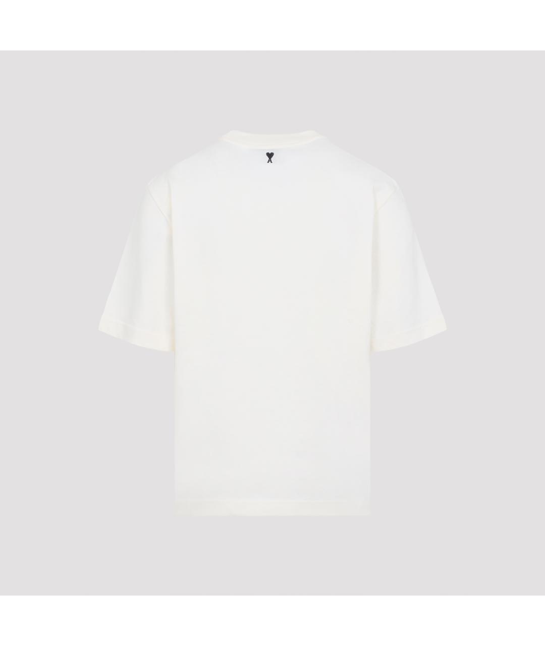Ami Paris Белая хлопковая футболка, фото 3