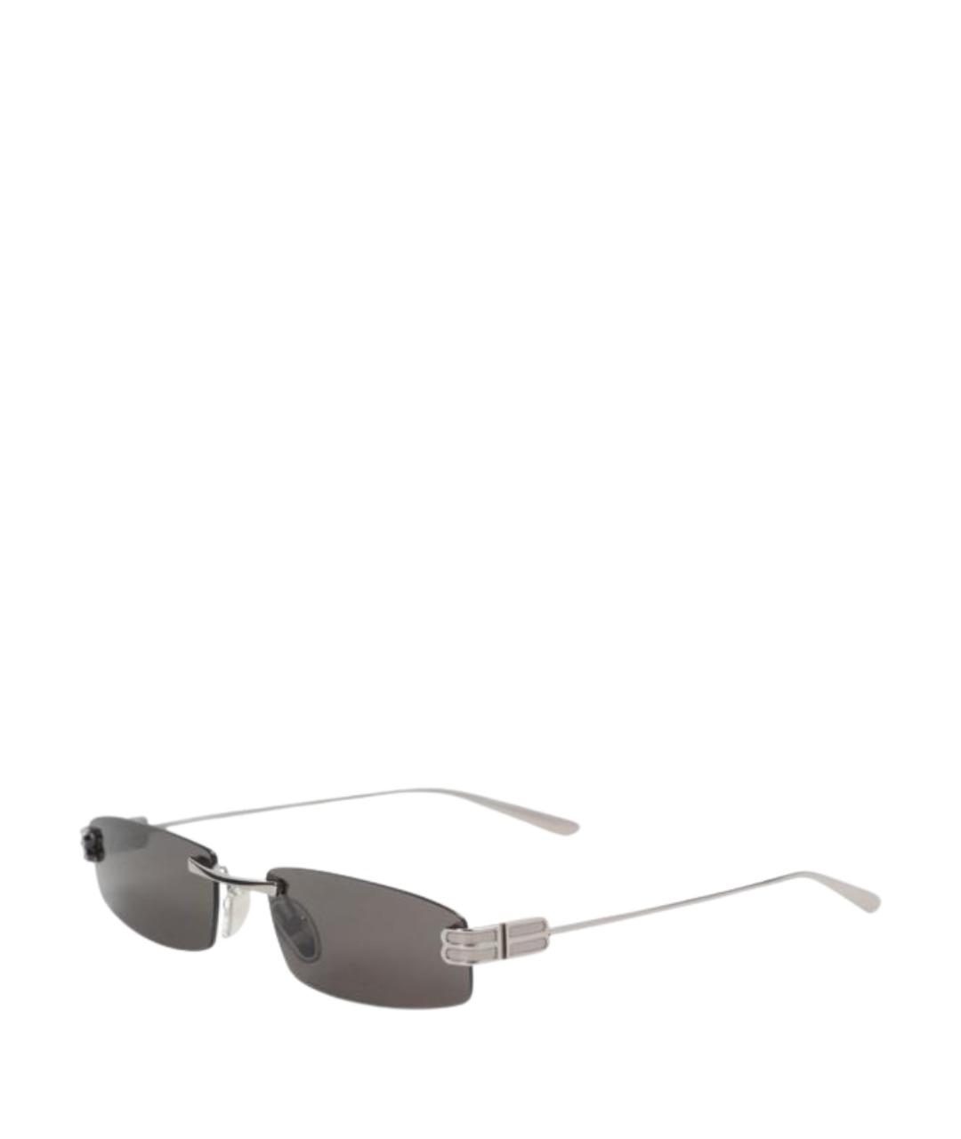 BALENCIAGA Черные металлические солнцезащитные очки, фото 1