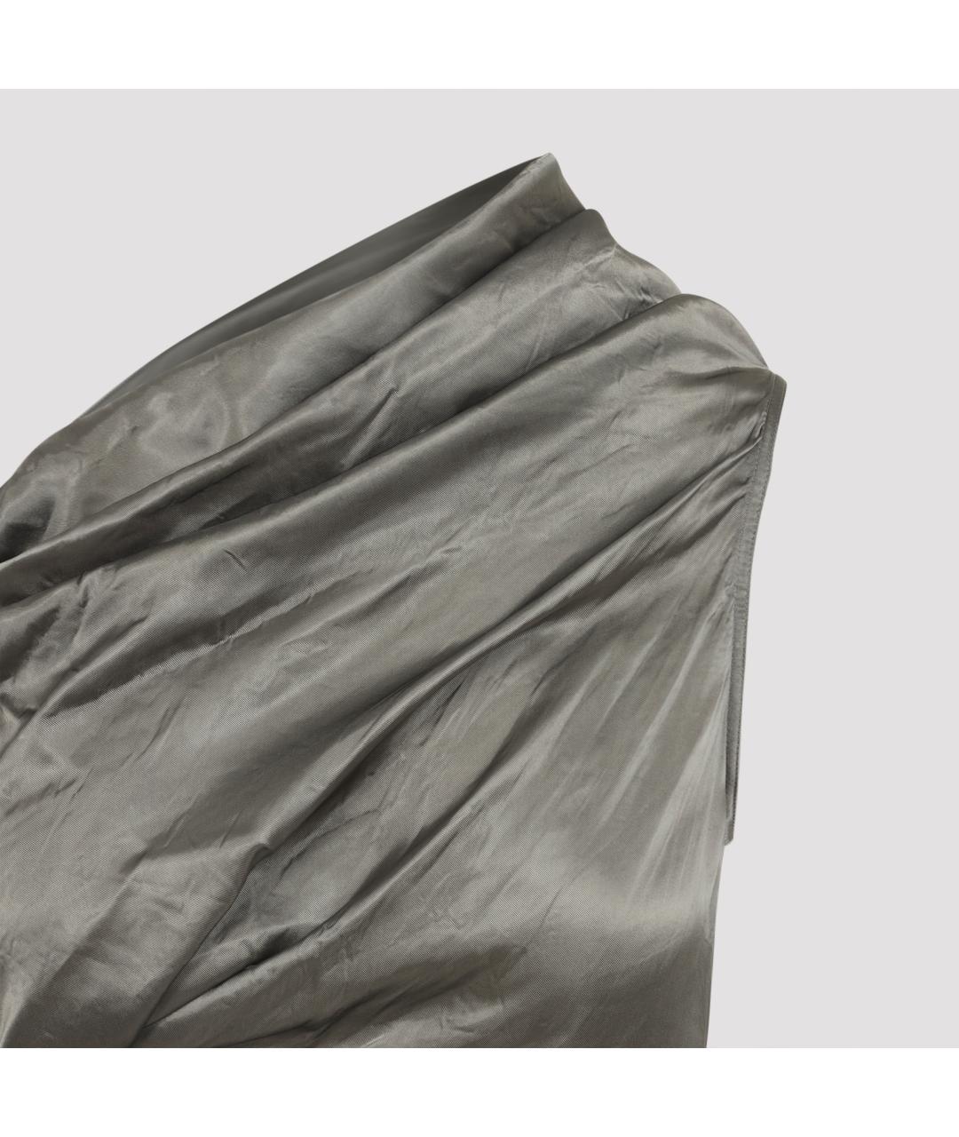 RICK OWENS Бежевое вискозное коктейльное платье, фото 3