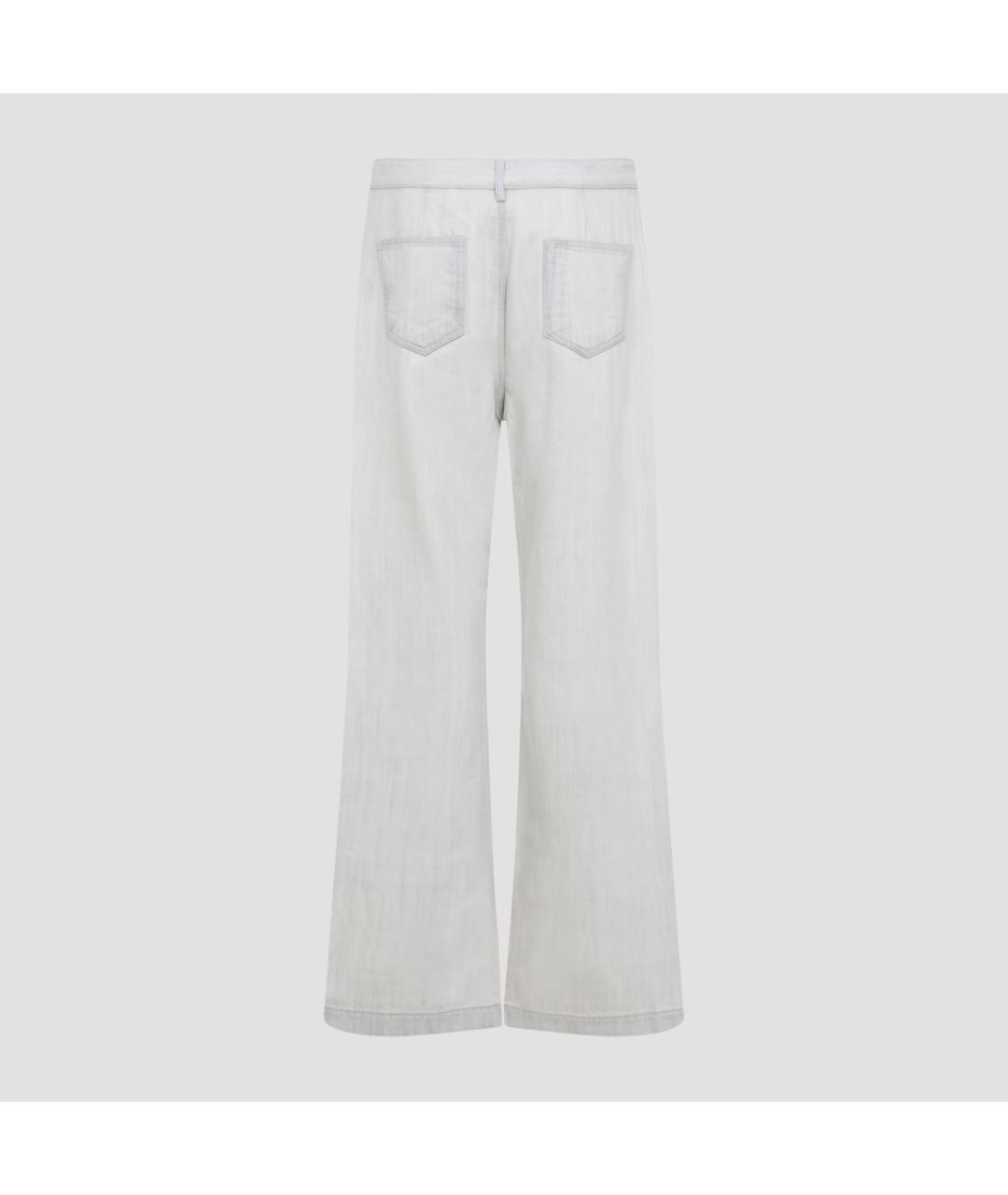 RICK OWENS DRKSHDW Белые хлопковые прямые джинсы, фото 2