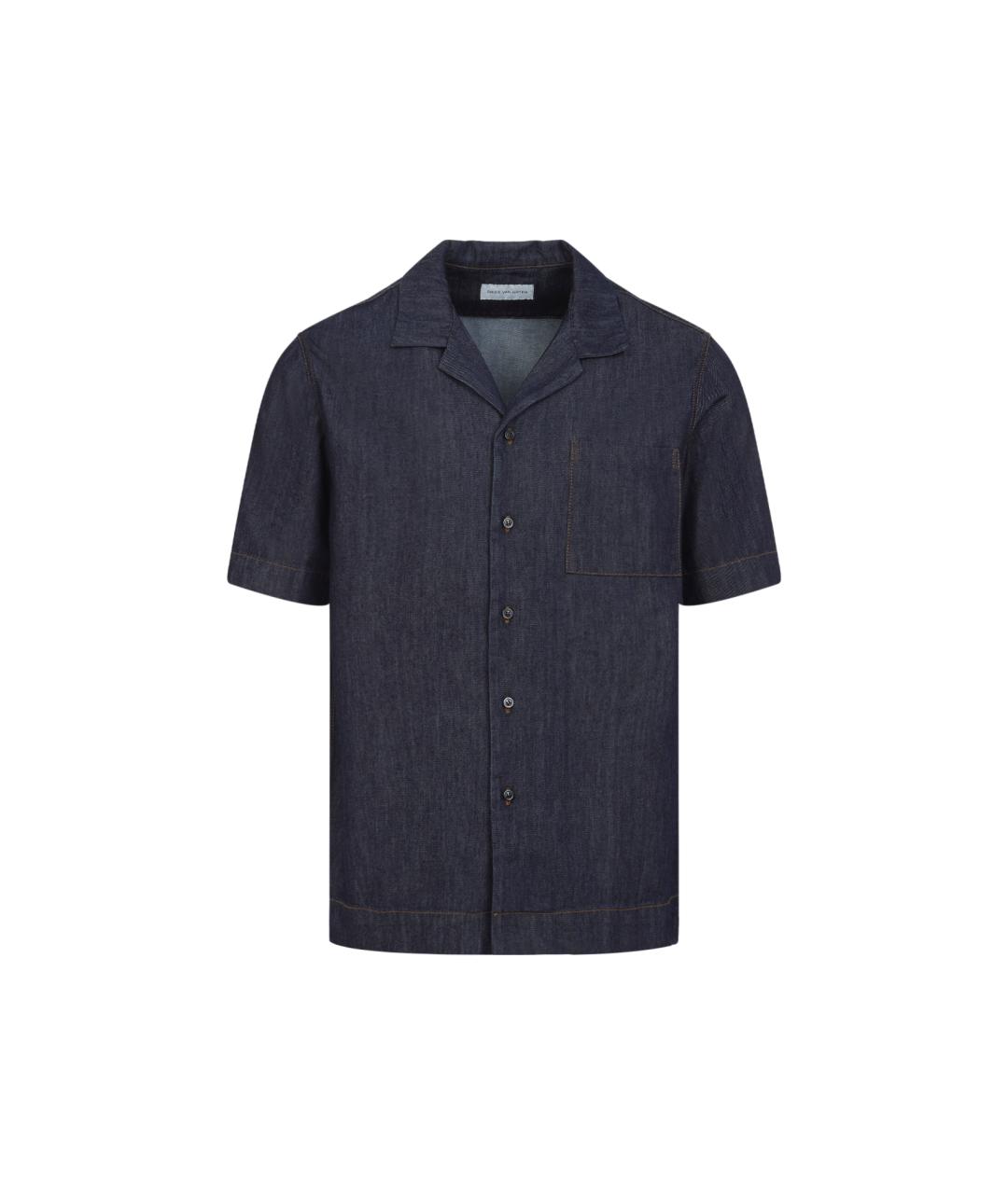 DRIES VAN NOTEN Синяя хлопковая кэжуал рубашка, фото 1